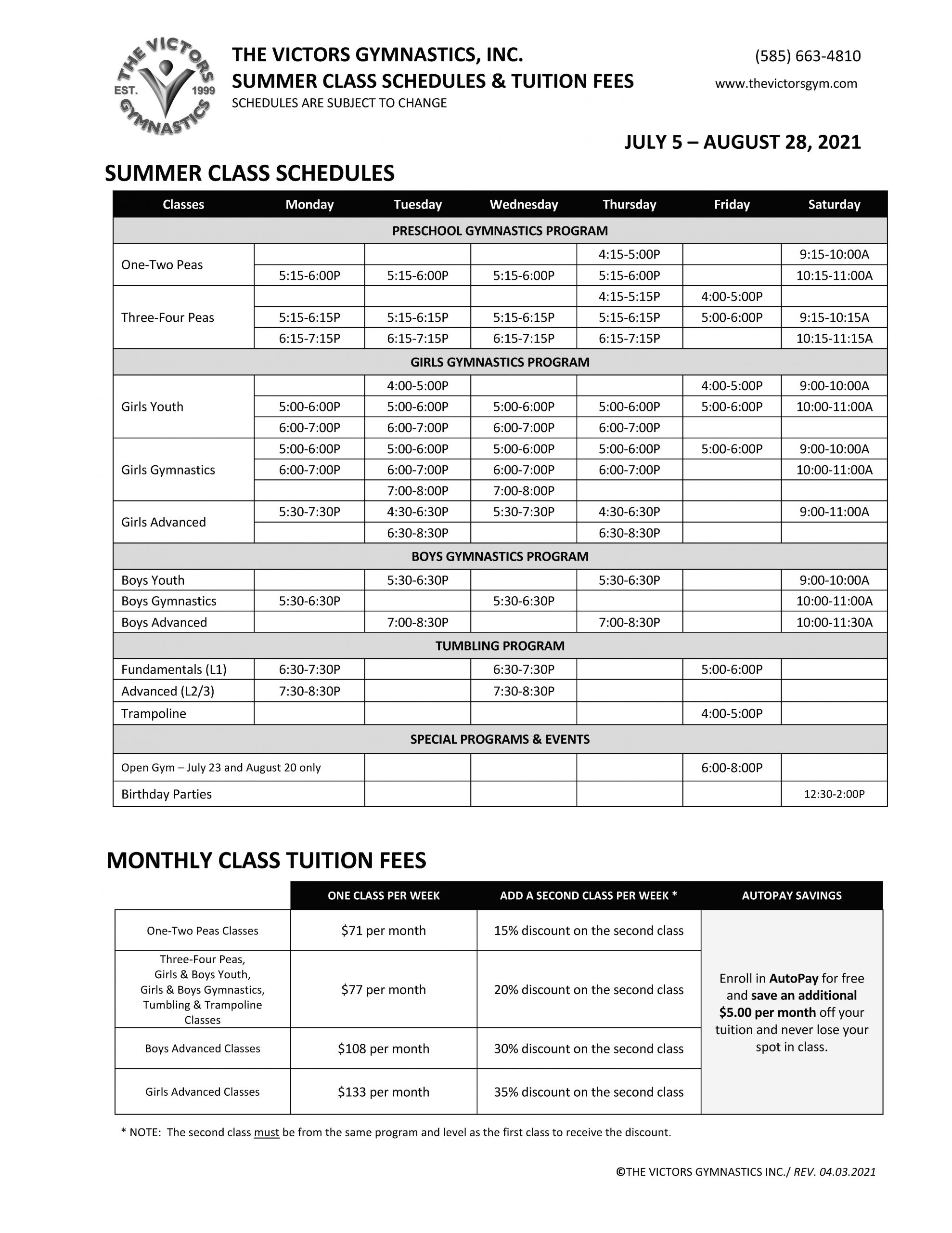 2021 Summer Class and Camp Schedules and Fees R1.0_Page_1